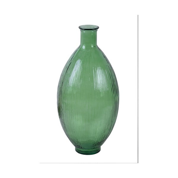 Vază din sticlă reciclată Ego Dekor Ares, înălțime 59 cm, verde
