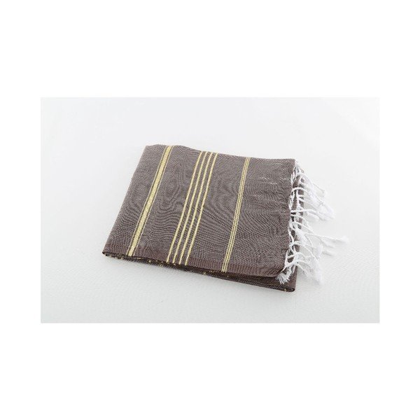 Prosop baie Hammam Sultan Brown Gold, 100x180 cm-image-1