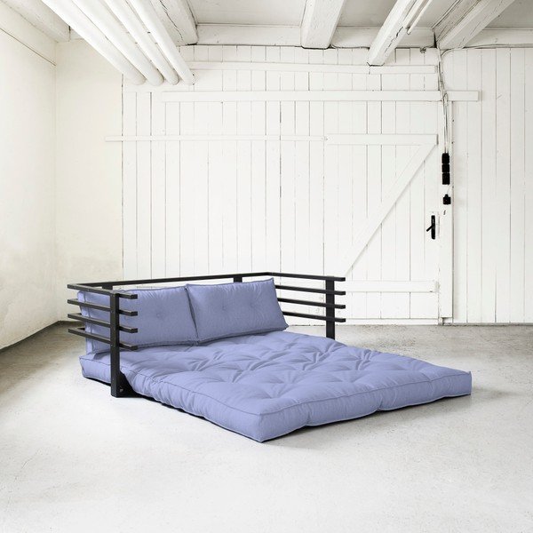 Canapea extensibilă Karup Funk Black/Blue Breeze-image-1