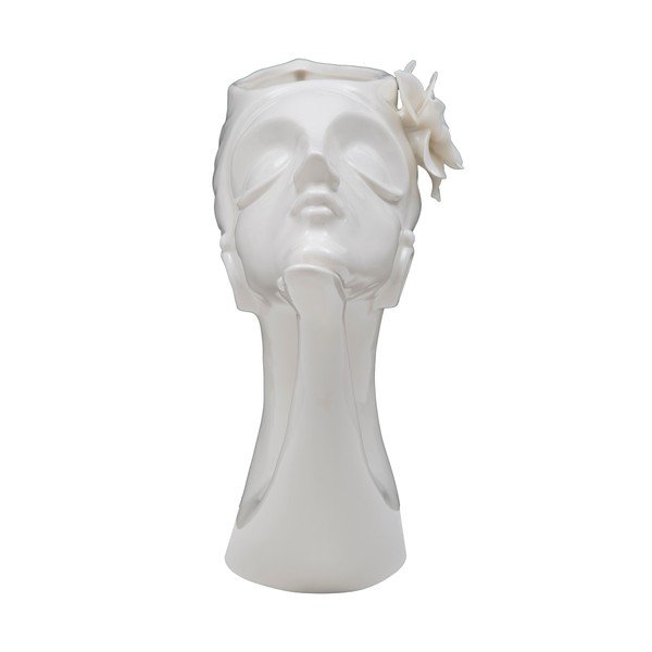 Vază din porțelan Mauro Ferretti Thinking Woman, alb-image-2