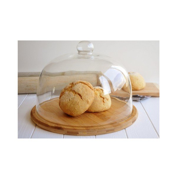 Platou din bambus și capac din sticlă Bambum Focus-image-1