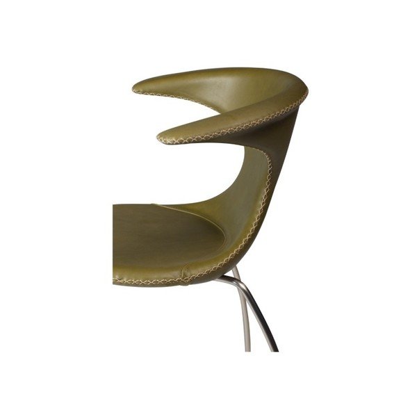 Scaun din piele DAN-FORM Denmark Flair, verde-image-3