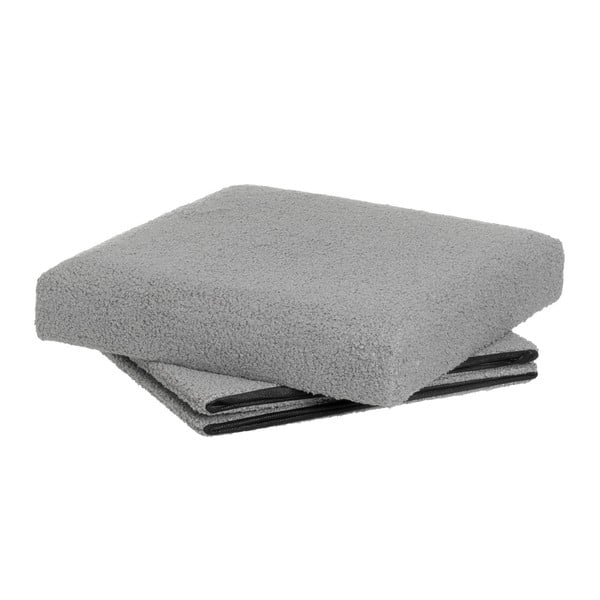 Taburet gri cu tapițerie din țesătură bouclé Folding – Casa Selección-image-2