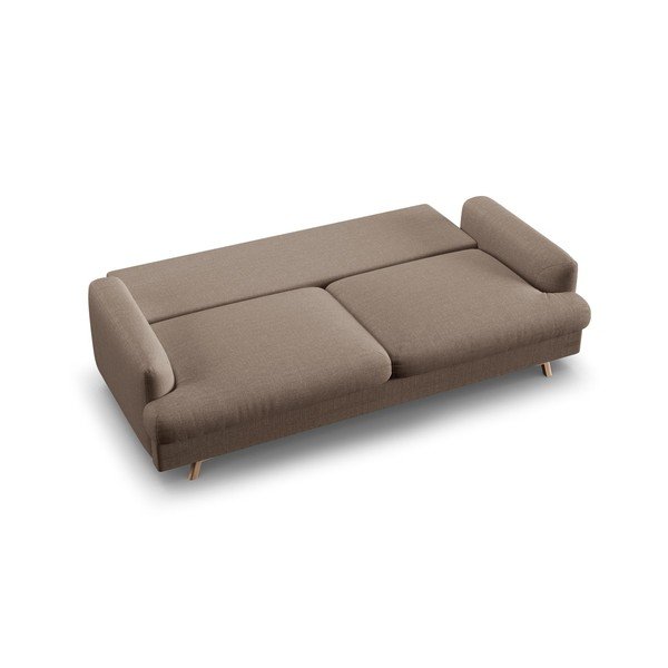 Canapea taupe extensibilă/cu spațiu de depozitare 233 cm Naomi – Micadoni -image-4
