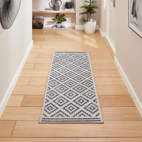Covor tip traversă gri lavabil 76x230 cm Coral Grey – Think Rugs-image-1