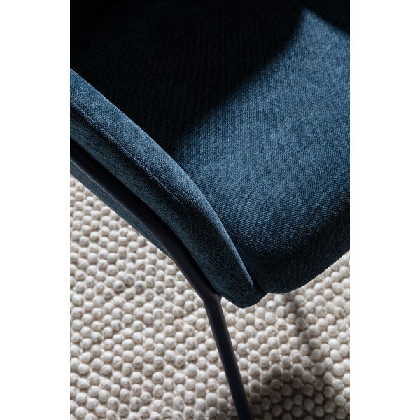 Set de scaune de sufragerie albastru 2 buc. tapițat Aslin – MOME-image-4