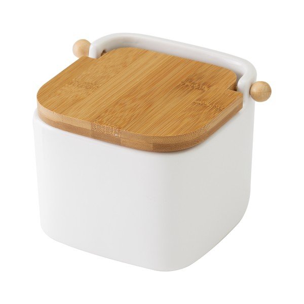 Recipient din ceramică pentru sare Unimasa Salt, 750 ml, alb-image-2