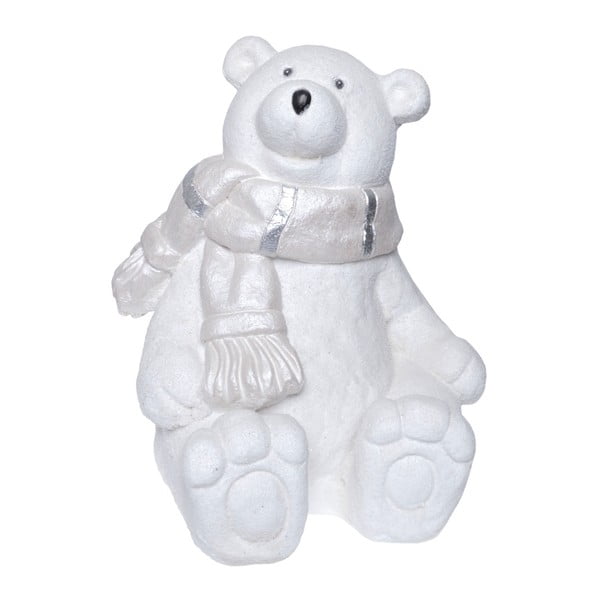 Statuetă decorativă din ceramică Ewax Polar Bear, înălțime 36 cm, alb