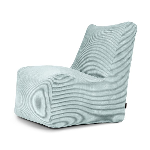 Fotoliu bean bag verde mentă cu tapițerie din catifea reiată Seat Lounge – SLOWDOWN