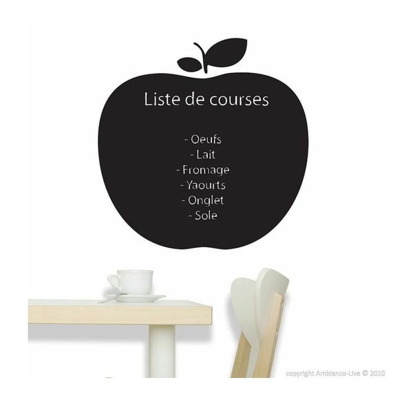 Autocolant tip tablă cu cretă lichidă Ambiance Apple Blackboard-image-2