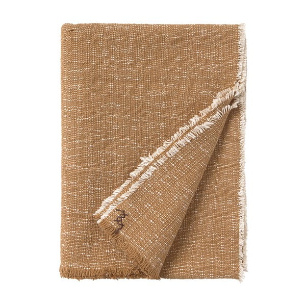 Pătură galben ocru din bumbac 130x180 cm Handloom – Lorena Canals