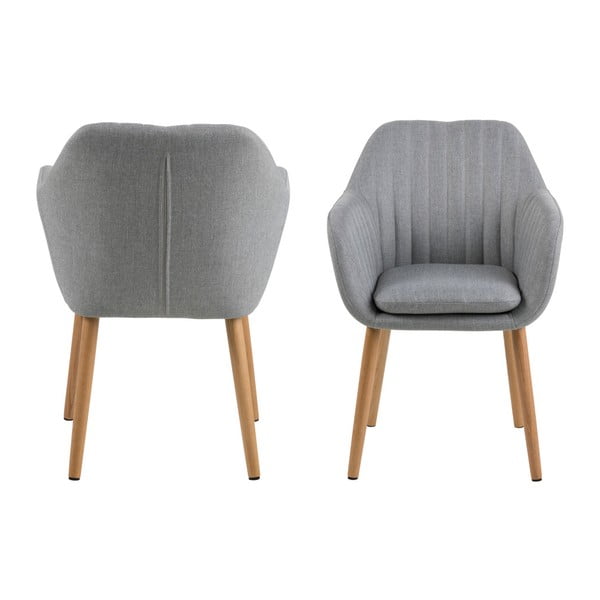 Scaun dining Actona Emilia, gri deschis-image-2