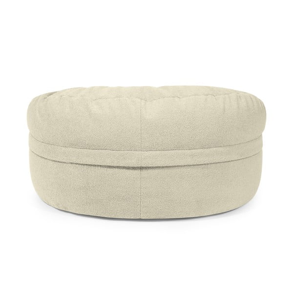 Fotoliu bean bag gri deschis cu tapițerie din țesătură bouclé Roll 105 – SLOWDOWN-image-4
