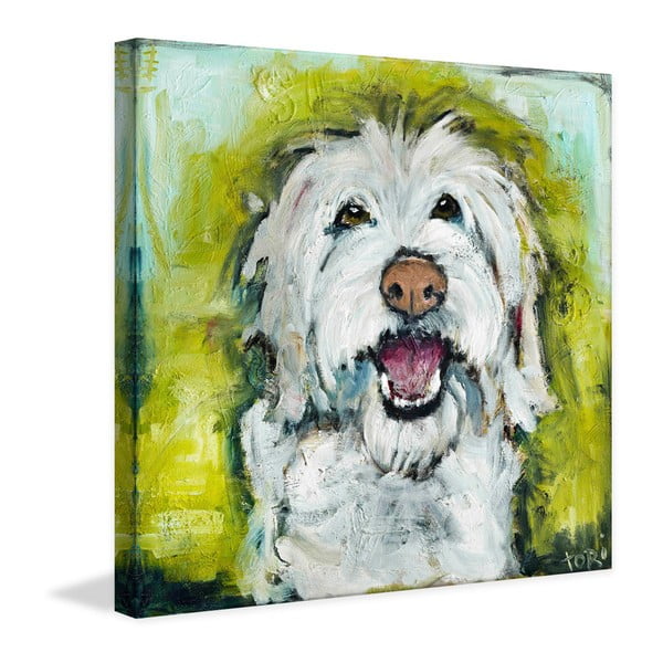 Tablou Marmont Hill Smiley Dog, 45 x 45 cm