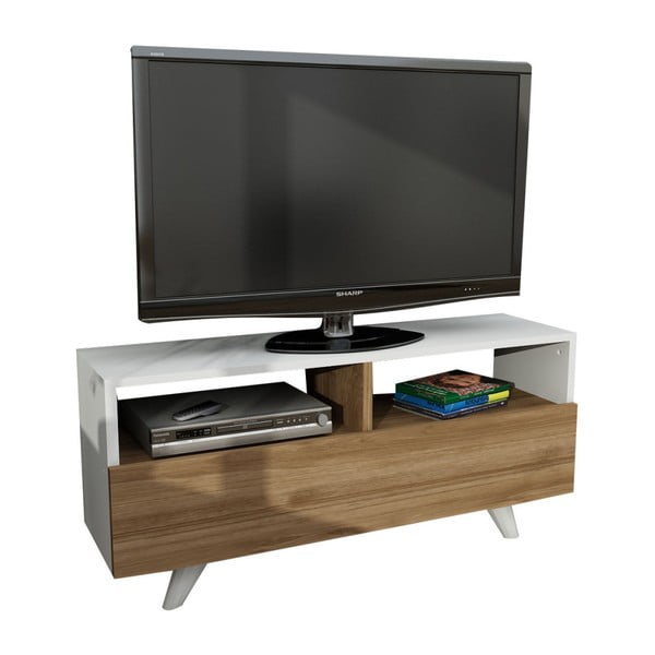 Comodă TV cu aspect de lemn de nuc Furny Home Novella
