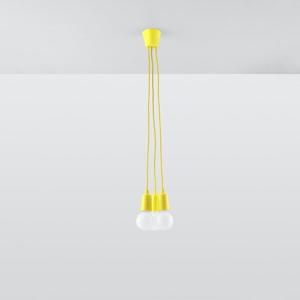 Lustră galbenă ø 15 cm Rene – Sollux-image-3