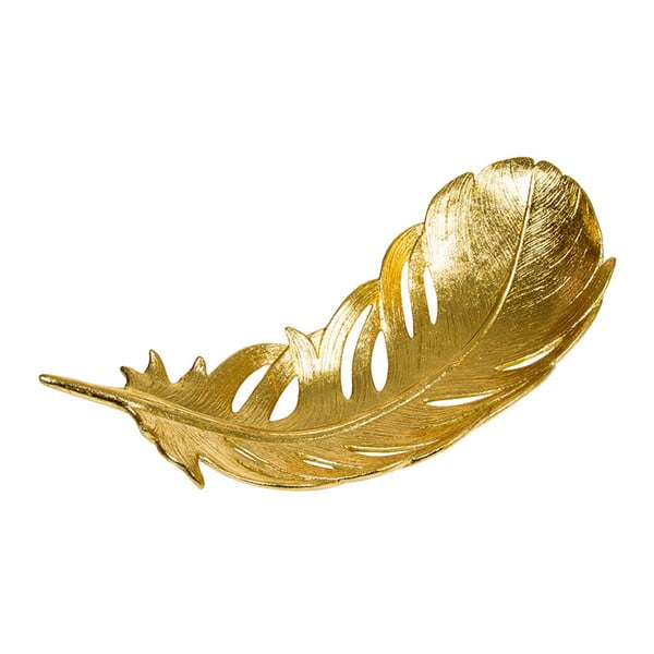 Platou decorativ Santiago Pons Feather, auriu