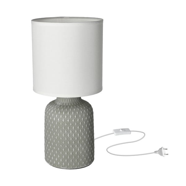 Veioză gri cu abajur textil (înălțime 32 cm) Iner – Candellux Lighting-image-3