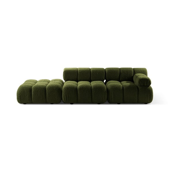 Canapea modulară verde cu tapițerie din țesătură bouclé 288 cm Bellis – Micadoni 