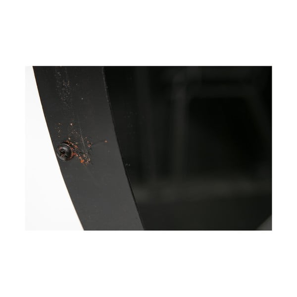 Oglindă de perete cu ramă neagră WOOOD Lauren, Ø 80 cm-image-1