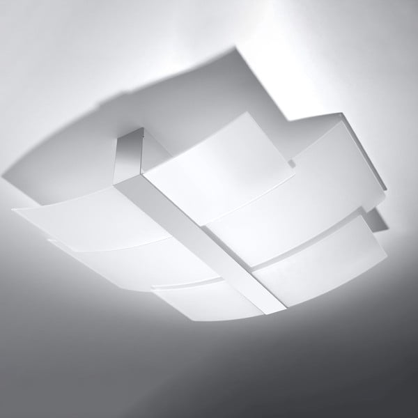 Plafonieră albă cu abajur din sticlă 53x61 cm Marett – Nice Lamps