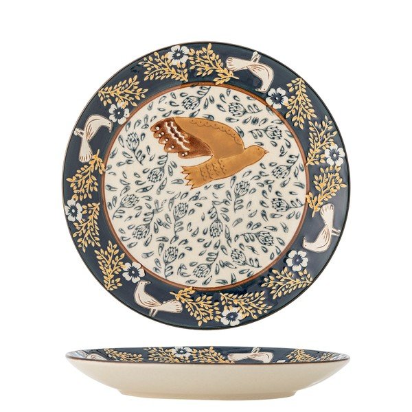 Farfurie albastră pentru desert  din gresie ø 16 cm Hezha – Bloomingville-image-3