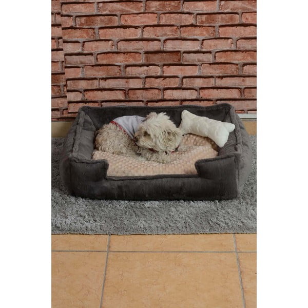 Pat de pluș gri pentru animale de companie Nest - Lydia&Co-image-2