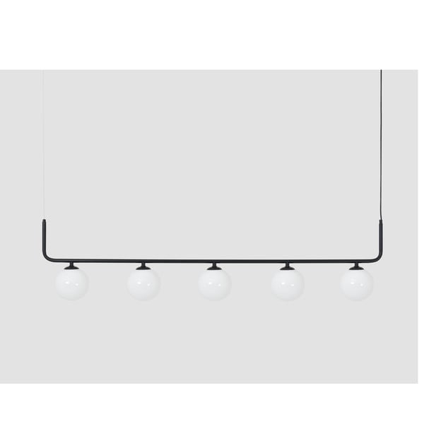 Lustră neagră cu abajur de sticlă 142x142 cm Catkin - CustomForm-image-1