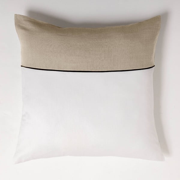 Lenjerie de pat albă-bej din bumbac pentru pat dublu, extinsă 240x220 cm Gabrielle – douceur d'intérieur-image-3