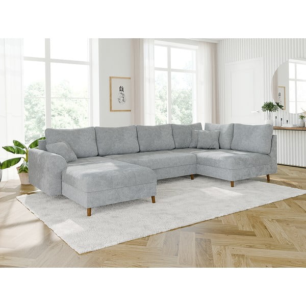 Colțar gri deschis (cu colț pe partea stângă /în formă de "U") Ariella – Ropez-image-3