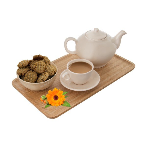 Tavă de servire maro din bambus Orion, 25 x 44 cm-image-1