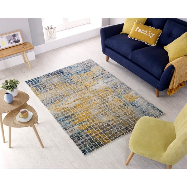 Covor Flair Rugs Urban, 100 x 150 cm, albastru - galben-image-4