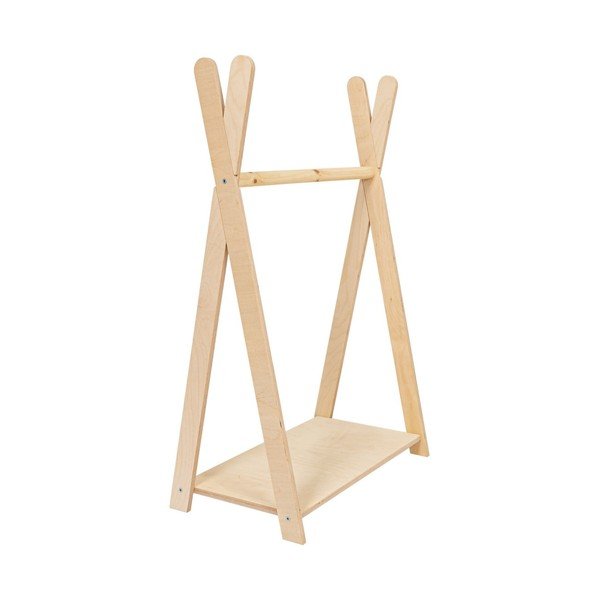 Cuier pentru copii în culoare naturală cu aspect de lemn de pin 98x97 cm Montessori – Meowbaby