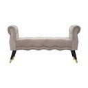 Bancă taupe cu tapițerie din catifea Paris – Mauro Ferretti