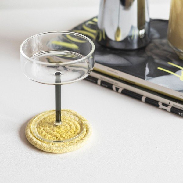 Coasters galbene 4 buc. din material textil Piff – ONA-image-3