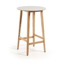 Măsuță din lem de eucalipt și policiment Kave Home Giorgia, ⌀ 70 cm