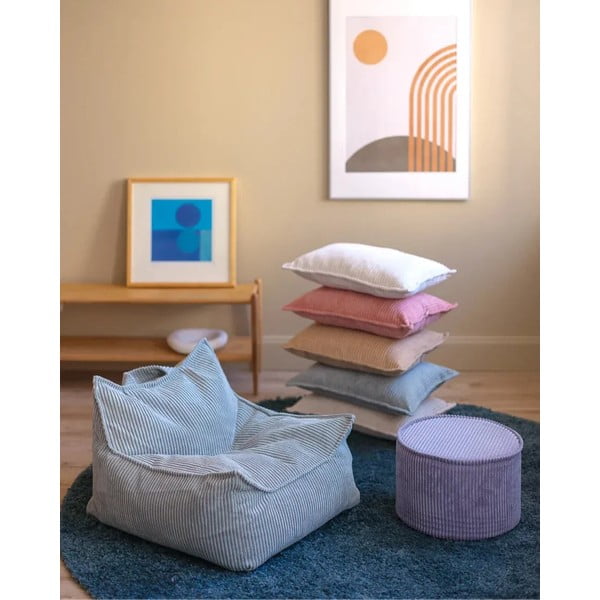 Pernă decorativă pentru copii verde-mentă cu tapițerie din catifea reiată Bolster – Wigiwama-image-2