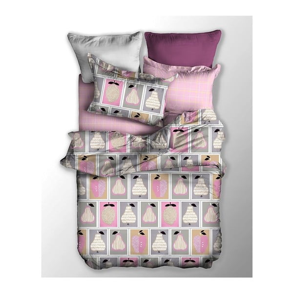 Lenjerie pentru pat de o persoană, din microfibră, DecoKing Owoc, 155 x 220 cm