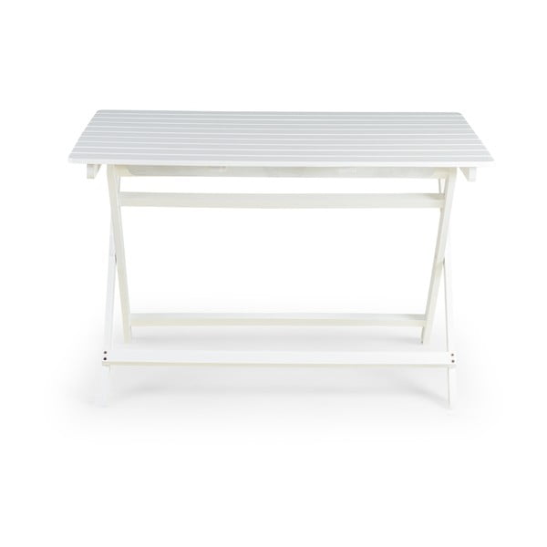 Masă de grădină din lemn de acacia Bonami Essentials Natur, 88 x 114 cm, alb-image-1