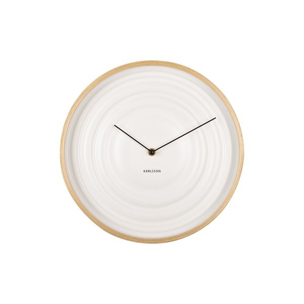 Ceas de perete Karlsson Ribble, ø 31 cm, alb