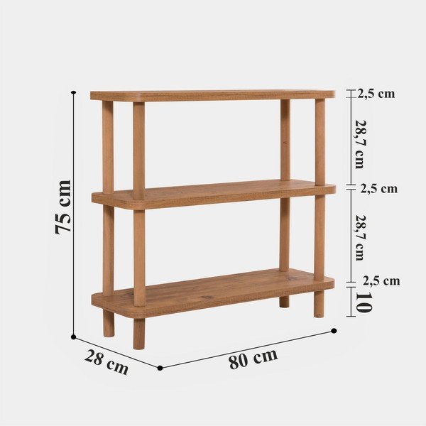Bibliotecă  80x75 cm Step – Kalune Design-image-4