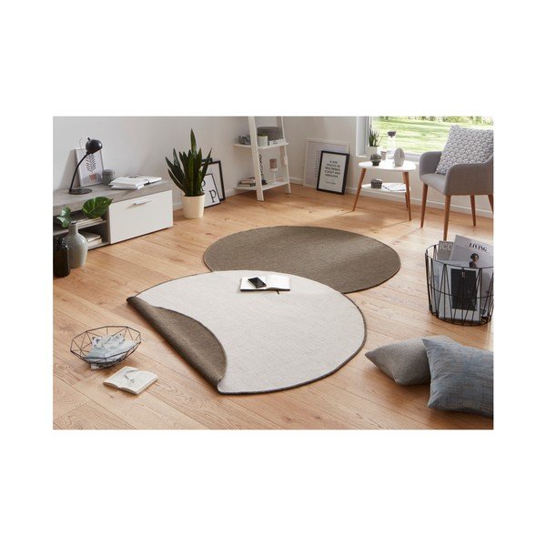 Covor reversibil Bougari Miami, Ø 140 cm, maro-image-2