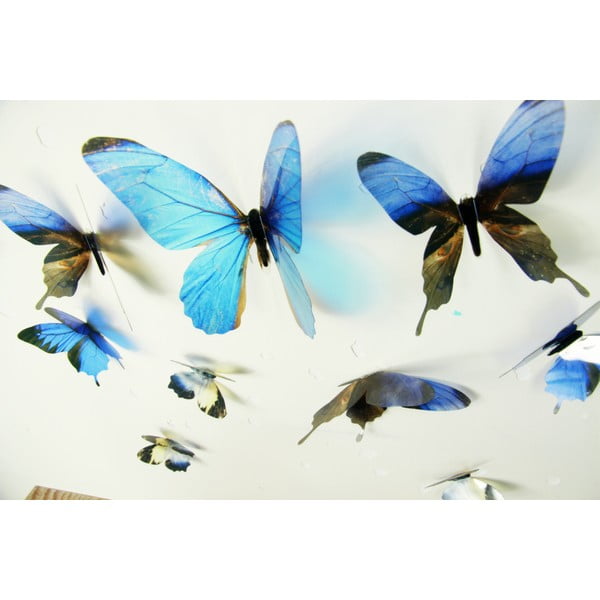 Set 18 autocolante 3D Ambiance Butterflies, albastru-image-3