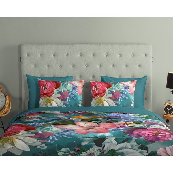 Lenjerie de pat turcoaz din bumbac  140x200 cm – Good Morning-image-2