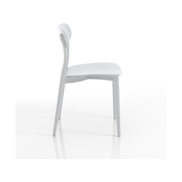 Scaun de grădină alb din plastic Stoccolma - Tomasucci-image-1