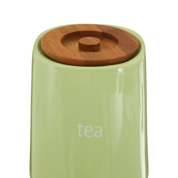 Recipient pentru ceai cu capac din lemn de bambus Premier Housewares Fletcher, 800 ml, verde-image-4