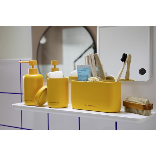 Suport pentru periuța de dinți galben muștar din polirășină Tom Tailor T-Color Bath – Wenko-image-3