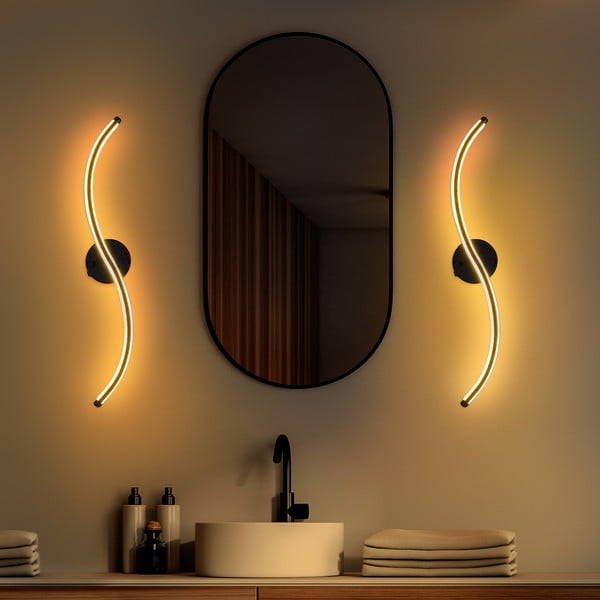 Aplică de perete neagră LED Yilan – Opviq lights-image-3