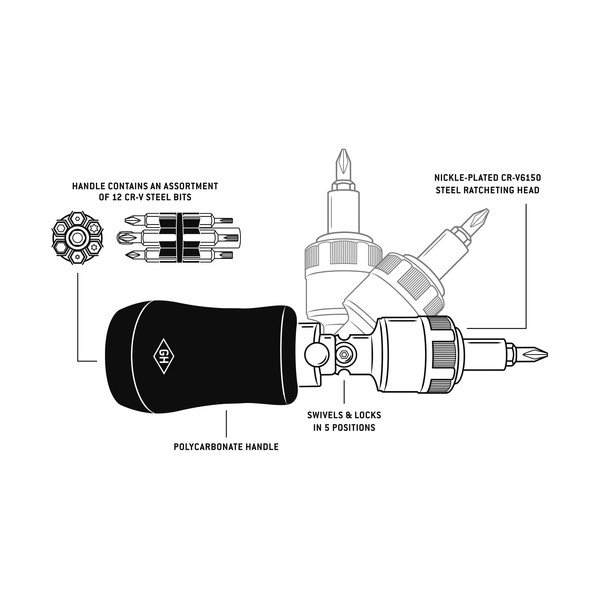 Șurubelniță 12 în 1 Gentlemen´s Hardware-image-1