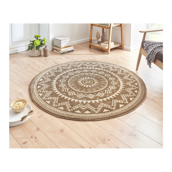 Covor Hanse Home Celebration Valencia, ⌀ 200 cm, maro-image-1